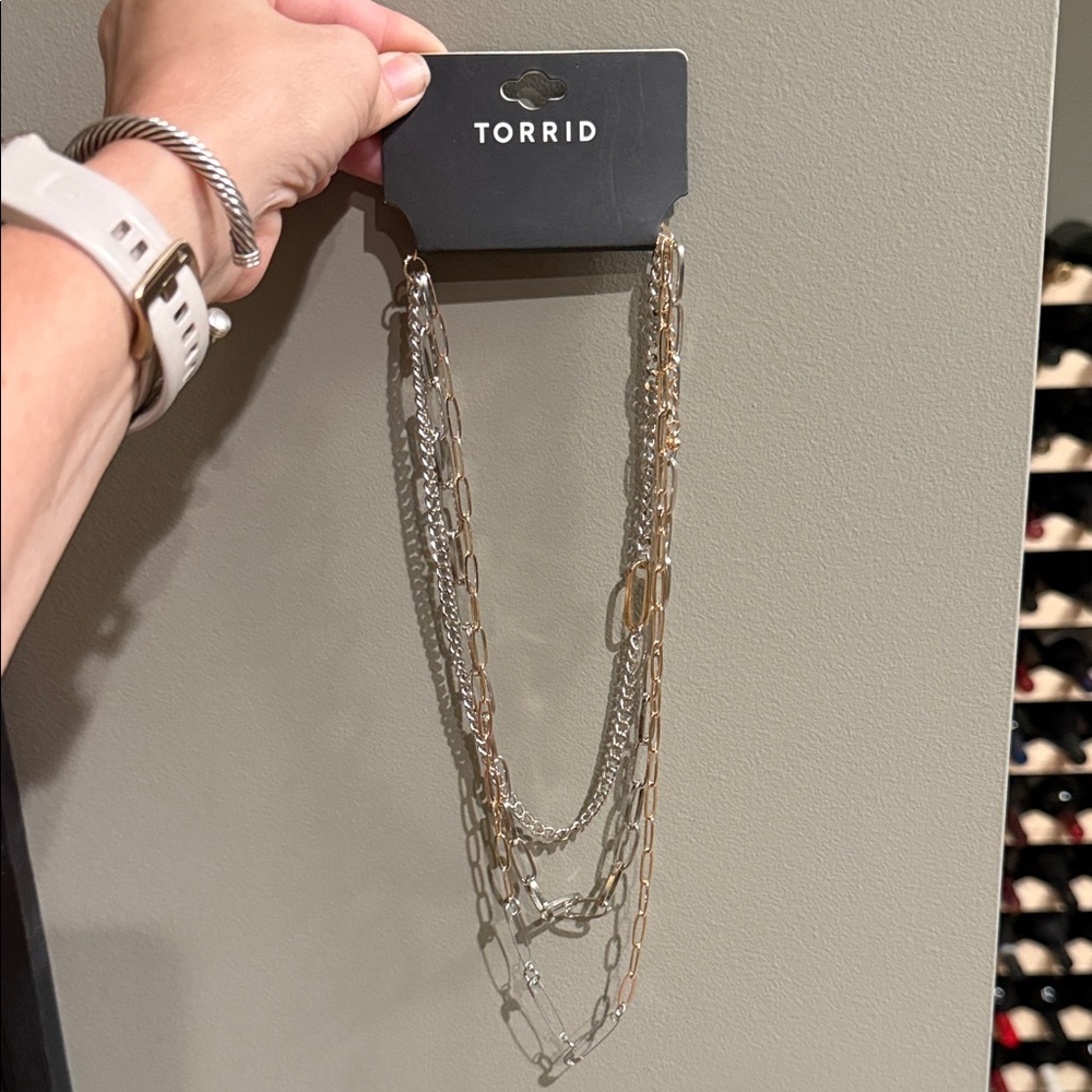 Torrid Mixed Metal Layered Chain Necklace